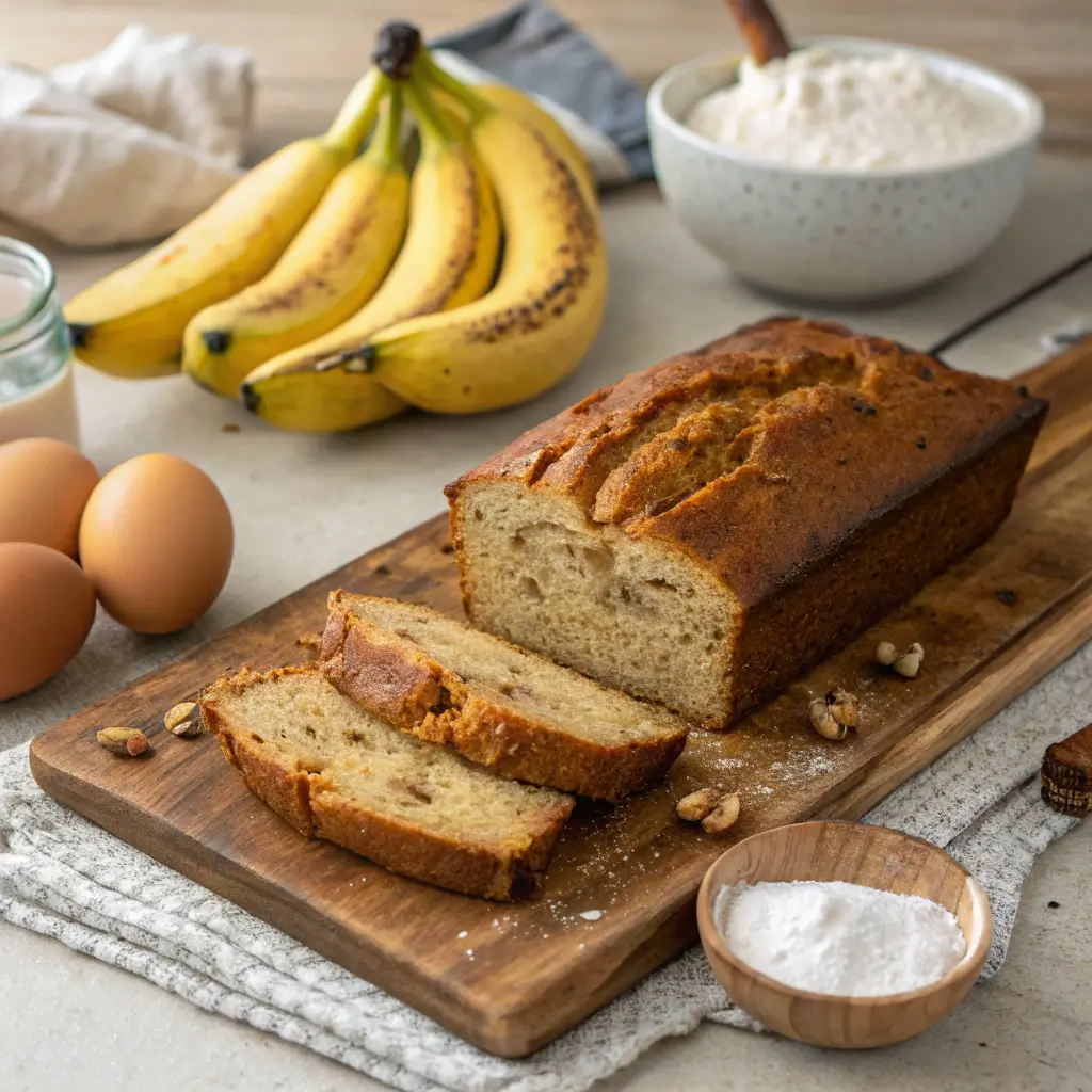 4 ingredient banana bread