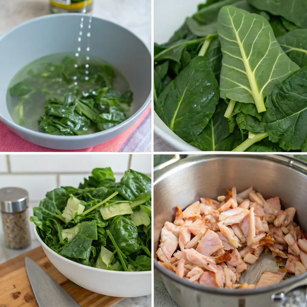 step by step collard greens with smoked turkey