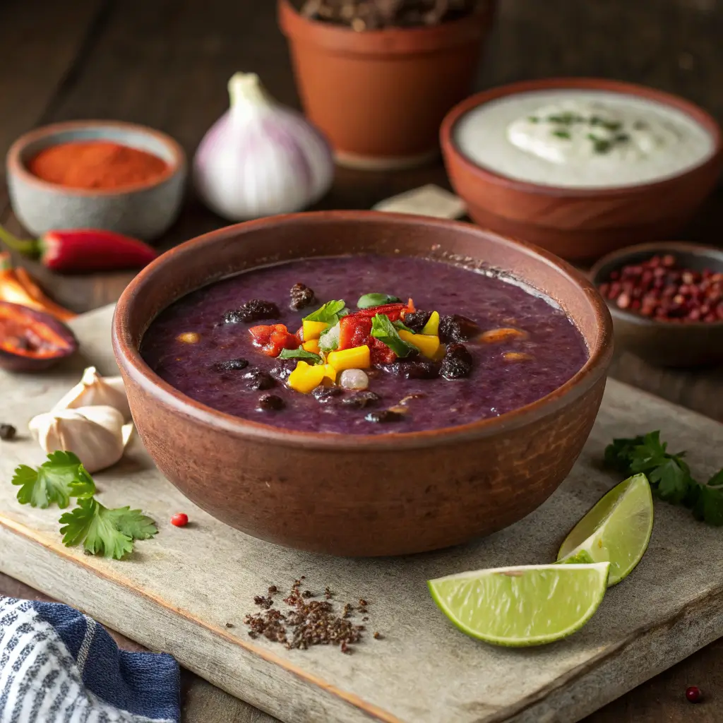 Purple Black Bean Soup Recipe