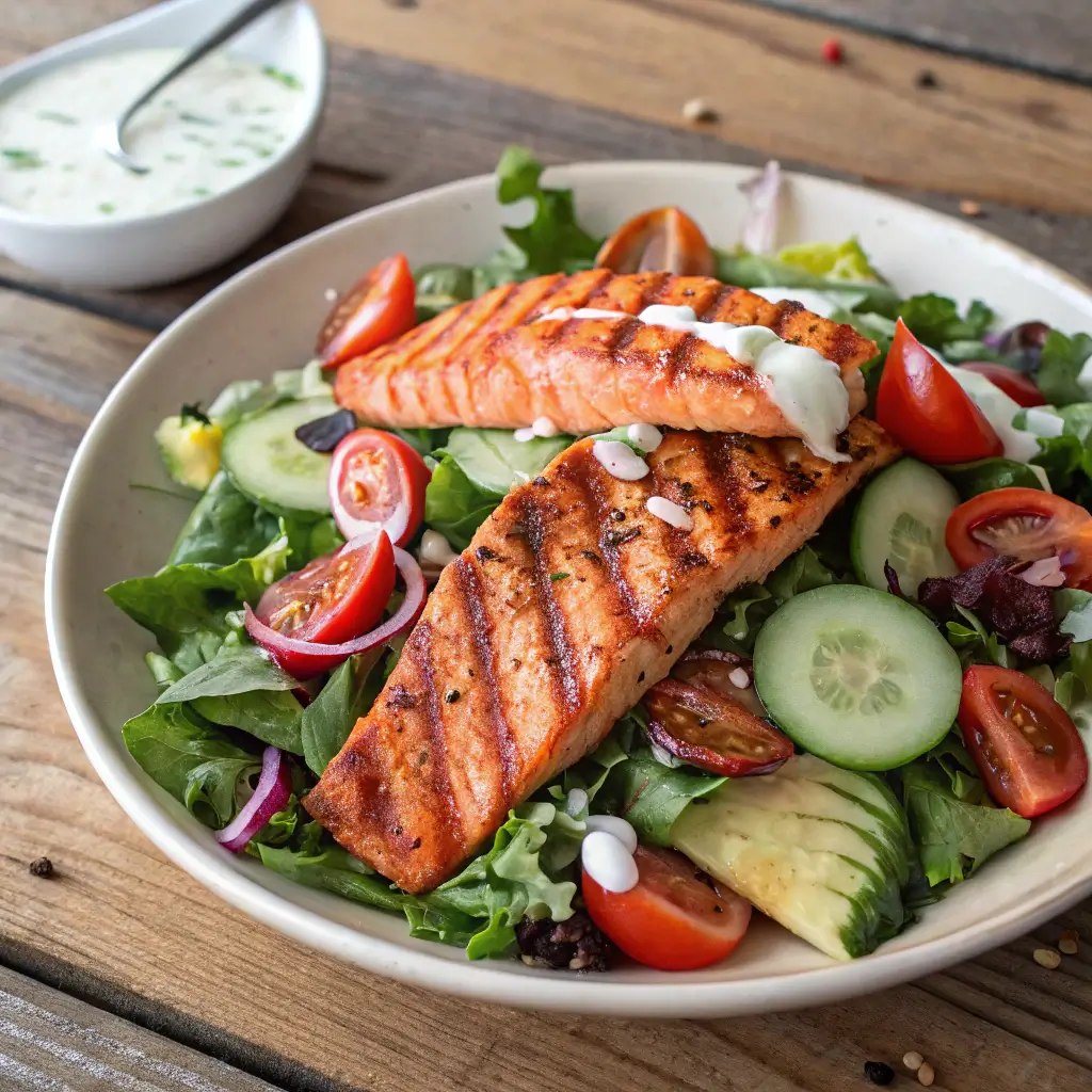 grilled salmon salad