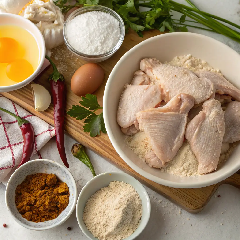 Ingredients for Flavorful Fried Chicken