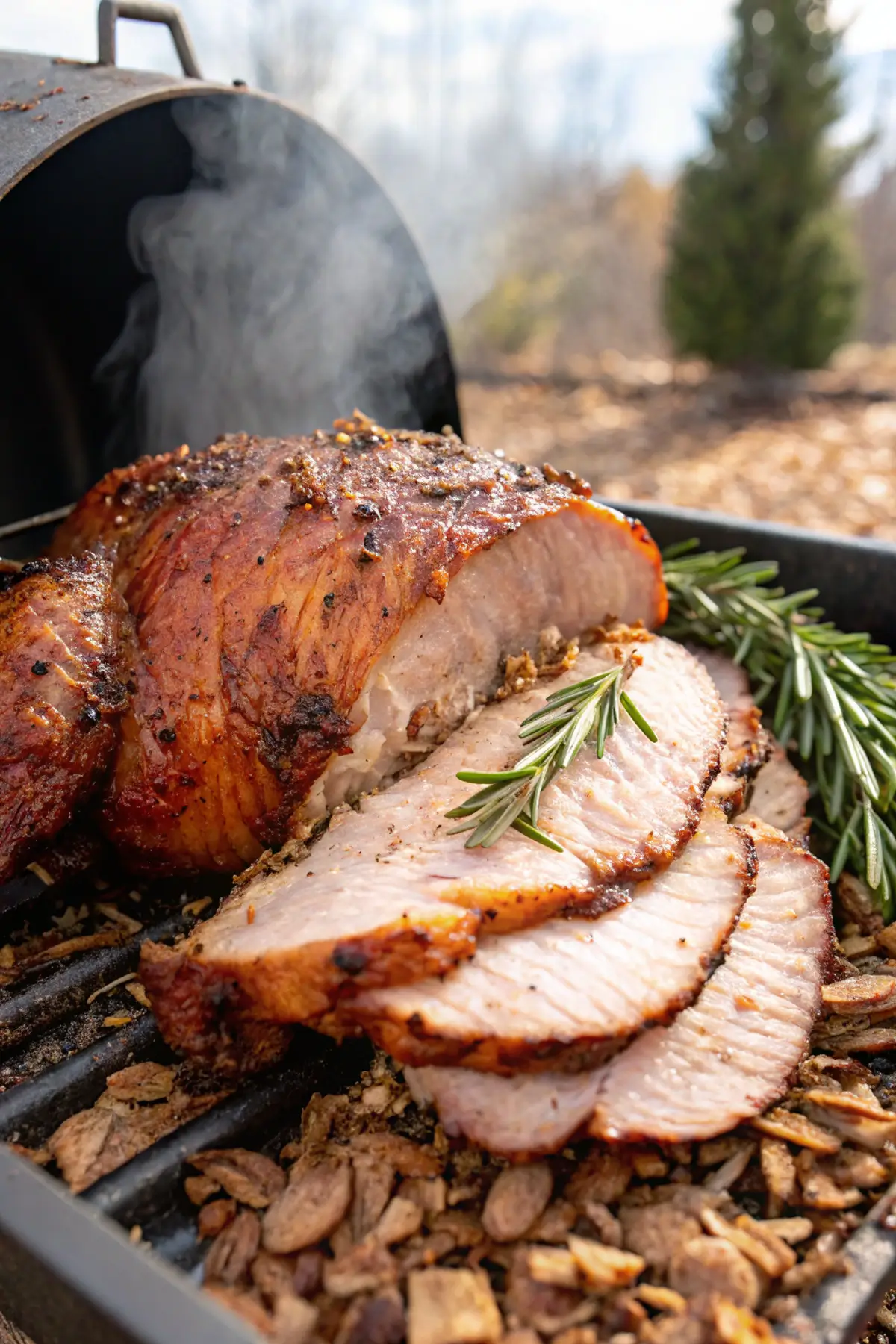 smoked turkey breast on pellet grill