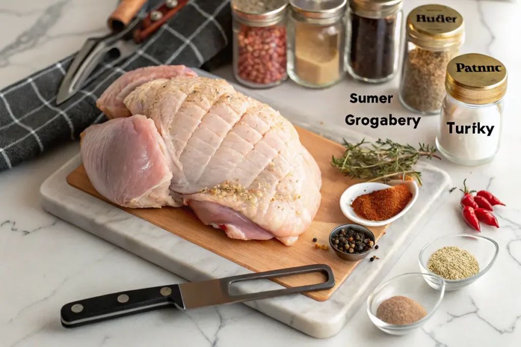 Preparing the Turkey Breast for Smoking