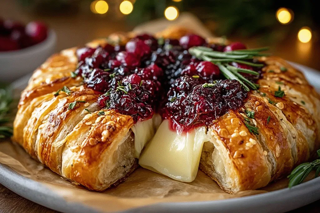 best Brie & Cranberry Christmas Wreath