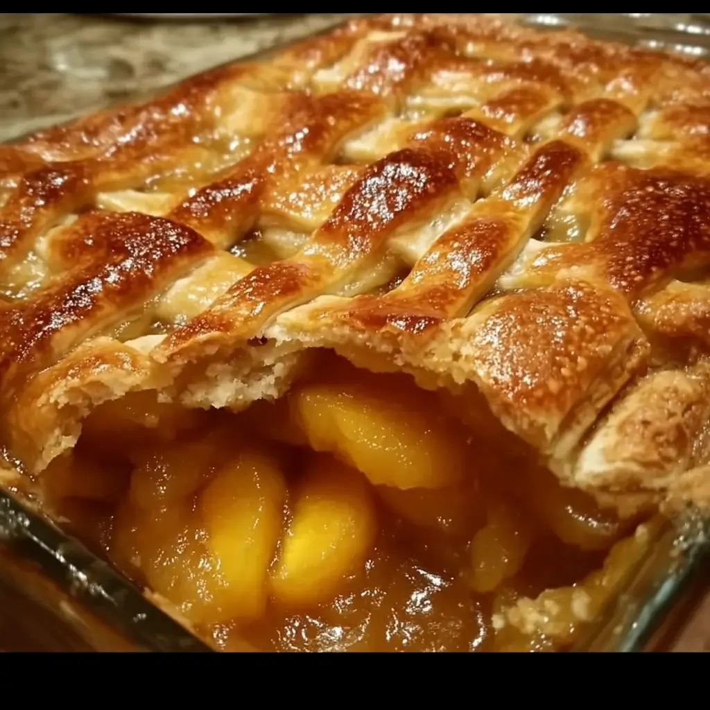 Triple Crust Peach Cobbler